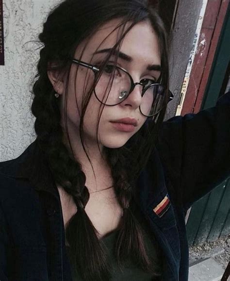 girl with brown hair and glasses|Girl With Brown Hair And Glasses royalty